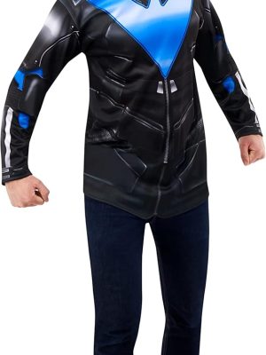 Men's Gotham Knights Nightwing Costume with Foam Mask